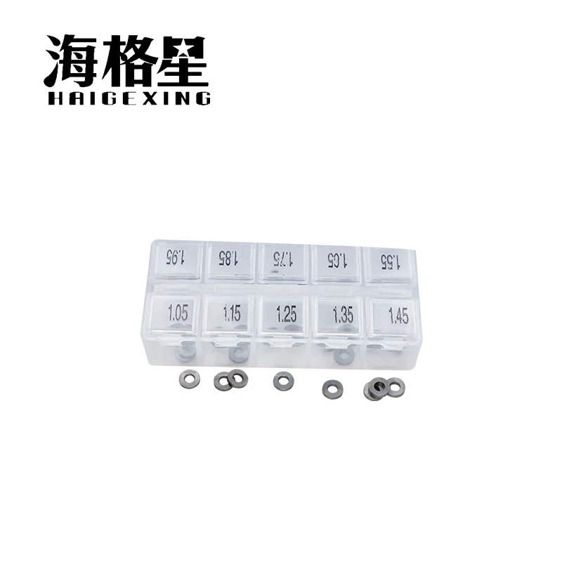 B21 box-packed Size 1.05-1.95 For HaiGeXing Denso Series Injector Oil Nozzle Spring Shims Adjustment Gasket