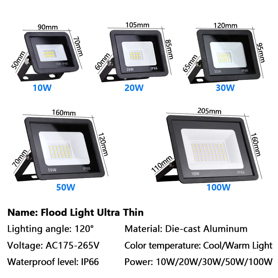 10-100W RGB LED Fluter Außen Strahler Scheinwerfer Gartenlampe