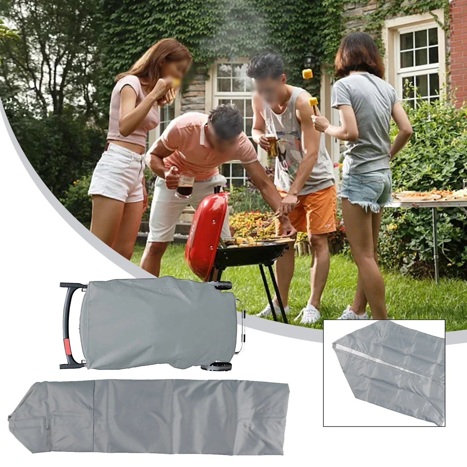 

BBQ Stove Waterproof Grill Cover Protective Accessories For Weber 7110 Q1000 Wind Resistant Home Kitchen Supplies