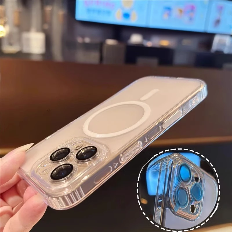 Translucent Clear Case with Camera Protector and Control Button