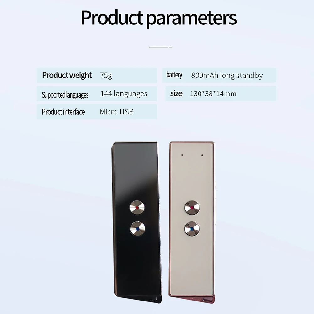 X9 Language Translator Device Real-Time Voice Translation Device 144+ Languages Translation Photo Pocket Dictionary