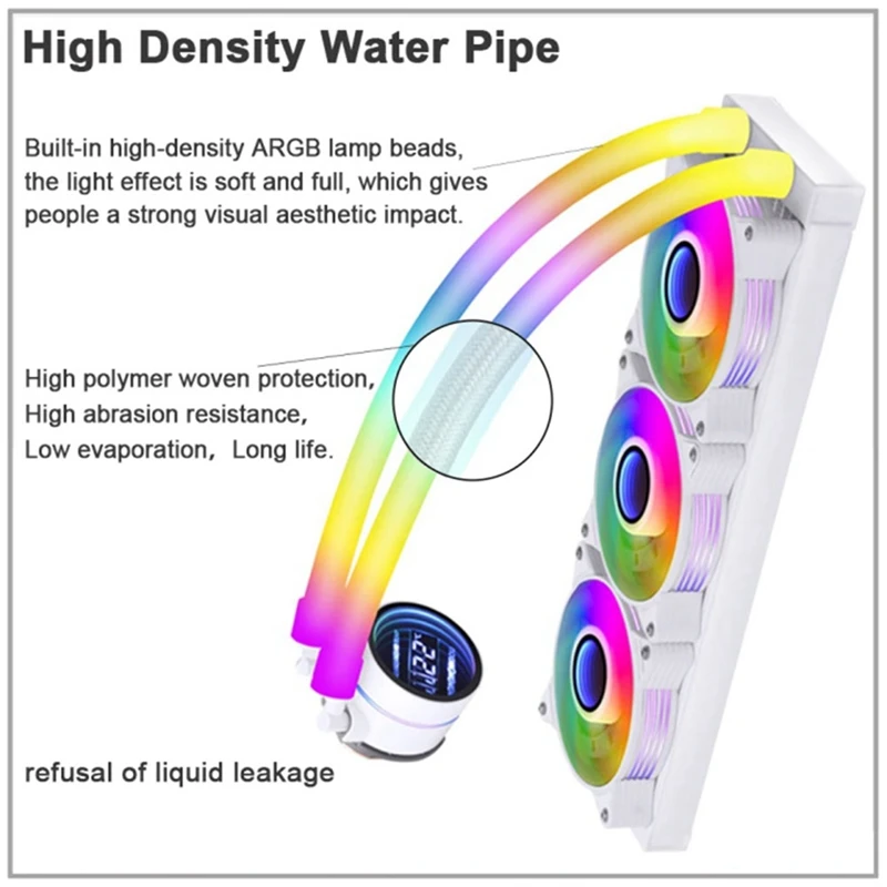 B37B-Water Cooler 360Mm ARGB Cpu Cooler For Lga2011v3 1200 AMD AM4 IWONGOU Pc Water Cooling