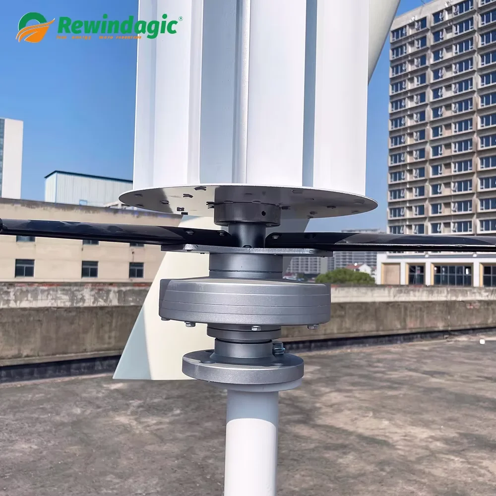 Factory 10000W 12V 24V 48V Vertical Wind Power Turbine Generator Low Noise Windmill For Home Farm With Mppt Charge Controller