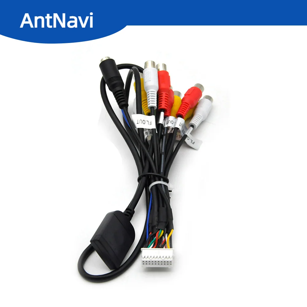 AntNavi Android Car Radio RCA Cable Horn Line Aux-in Adapter 20pins Subwoofer/Amplifier Wire 3.5mm Female car wire cable adapter sim card slot adapter support 4G Sim Card