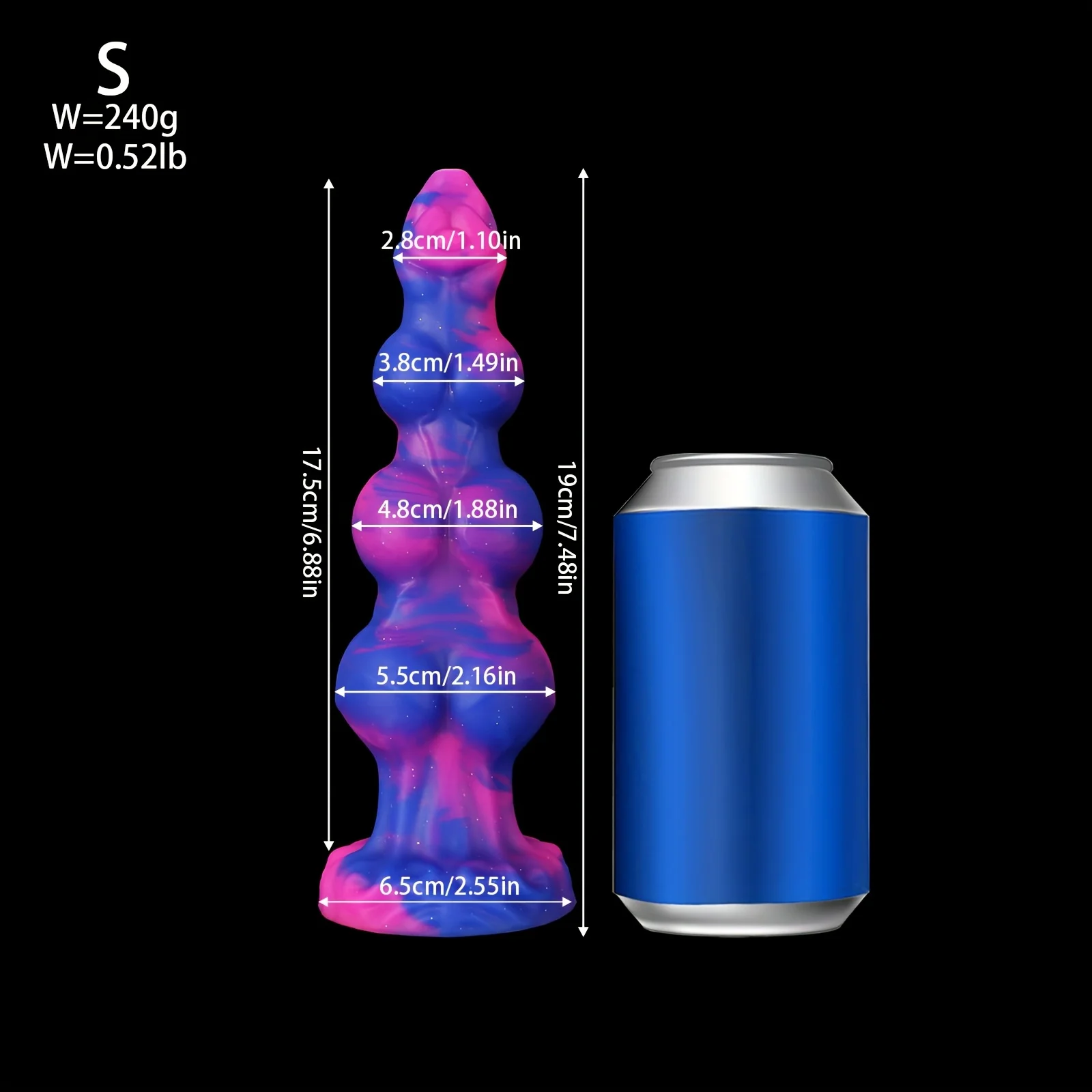 sex toy fantasy dog knot dildo with 3 big knots and strong suction cups thick anal dildo, prostate massager for women and men