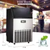 Ice Maker, 100Lbs/Day, Stainless Steel Ice Machine with 48 Lbs Capacity, Ideal for Restaurant, Bars, Home 3