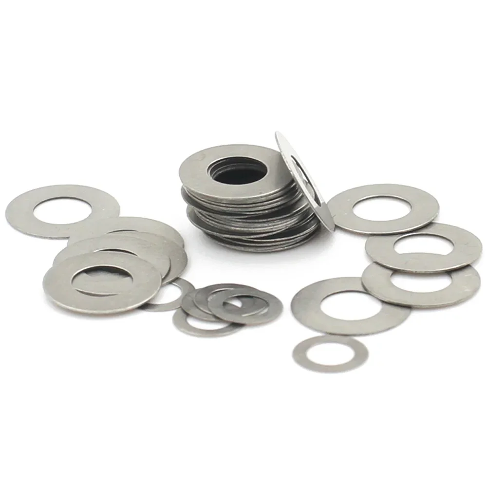 304 Stainless Steel M3 M4 M5 M6-M40 Adjusting Ultrathin Precision Shim Gasket Ultra Thin Flat Wafer Washer DIN988 10-50pcs adjusting shim gasket stainless steel washer