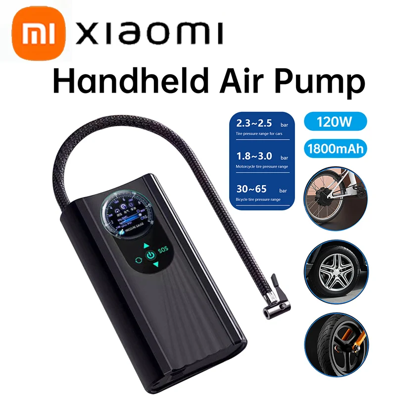 

Воздушный насос Xiaomi Mijia 1S, портативный Электрический компрессор, 150psi, для велосипеда, автомобиля, мяча, баскетбола, умного дома