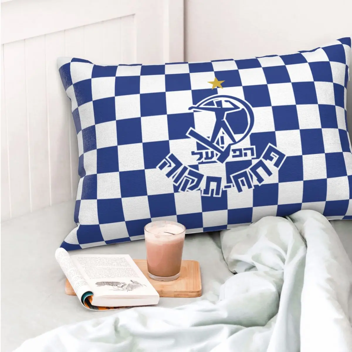 Israel Hapoel Petah Tikva Fc Pillowcase Decorative Sofa Cushion Double-sided Printing Short Plush Pillowcase Home 6