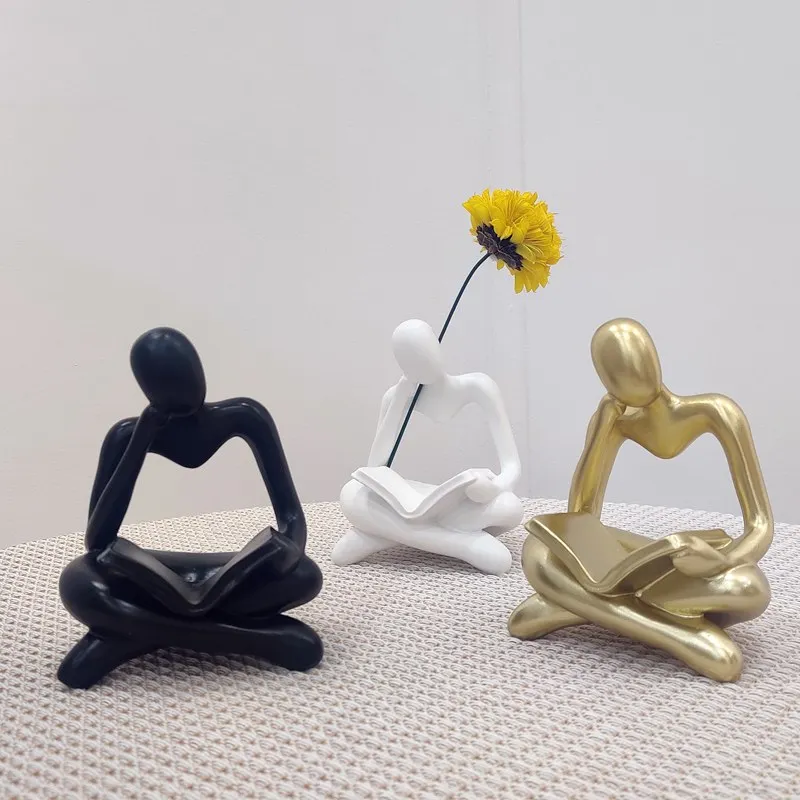 Vilead Nordic Abstract Thinker Statue Resin Figurine Office Home Decoration Desktop Decor Handmade Crafts Sculpture Modern Art 5 Vilead Nordic Abstract Thinker Statue Resin Figurine Office Home Decoration Desktop Decor Handmade Crafts Sculpture Modern Art 5