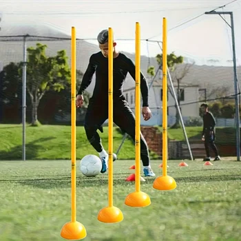 Pilastro per Allenamento di Movimento Agile, Strumento per l'Allenamento delle Abilità nel Calcio, Design Smontabile e Base Robusta - per Allenamento Calcistico