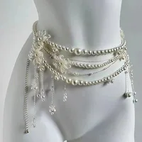 Y2K – ceinture de styliste multicouche en perles pour femmes, chaîne de taille, mode caractère rétro, vêtements de jeu, accessoires, ceintures de fête 1