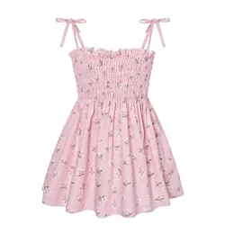 Girls' Floral Halter Summer Cotton Dress - 18-24M 90cm (Style10)