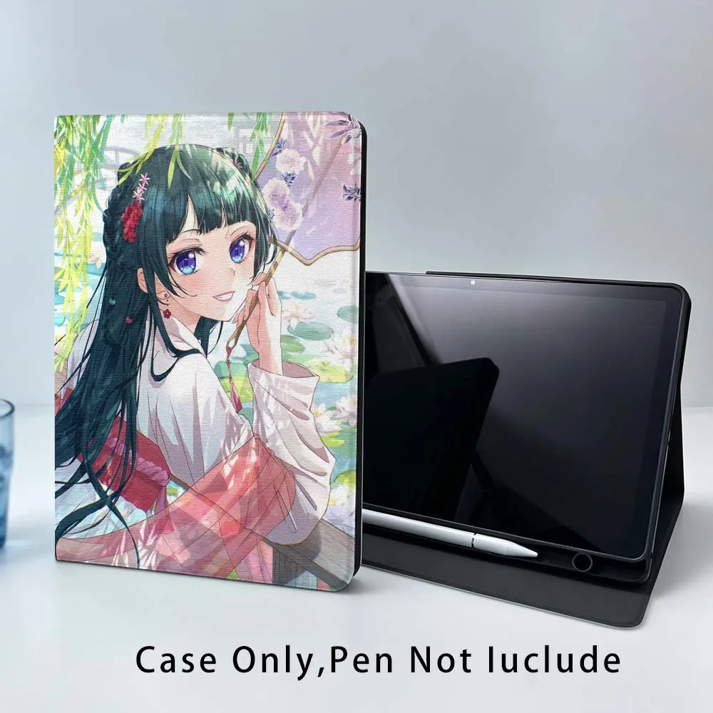 Anime Maomao Girl Soft Tablet Case with Pen Tray