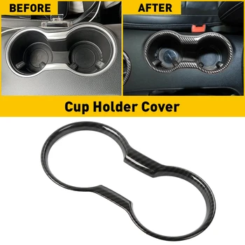 Per Ford Mustang 2015 2016 2017 2018 2019 2020 2021 2022 Interni auto Portabicchieri Copertura Decorazione Accessori In Fibra di carbonio