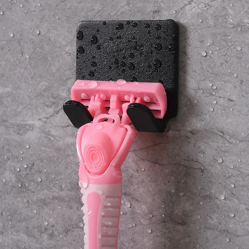 Razor Holder 2PCS Adhesive Wall Mounted Bathroom For Shower Hook Rack Gillette Shaver Shaving Holder