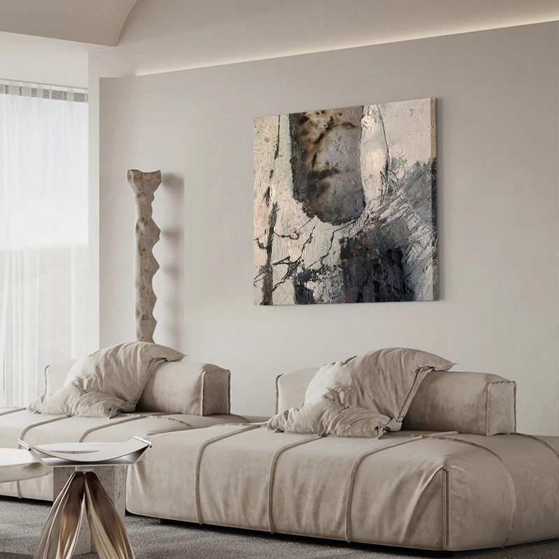 

Ручная роспись для гостиной, дивана, декоративная живопись, фотообои для прихожей, абстрактная подвесная живопись, Настенная картина для ресторана