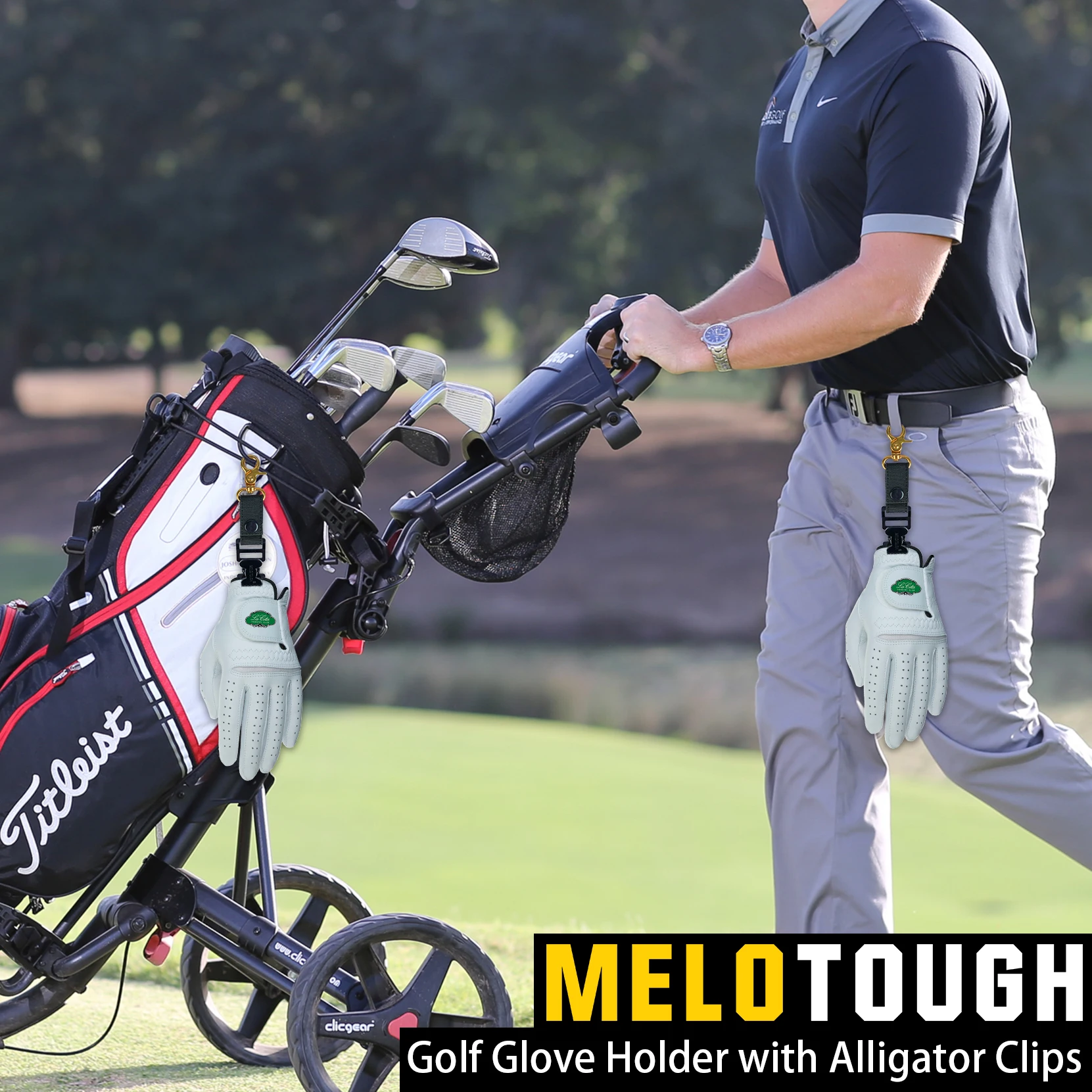 MELOTOUGH Golf Glove Clip Work Gloves Belt Clips glove holder belt clip With Alligator Clips For Work Glove Holder Construction Gloves Golf Accessories