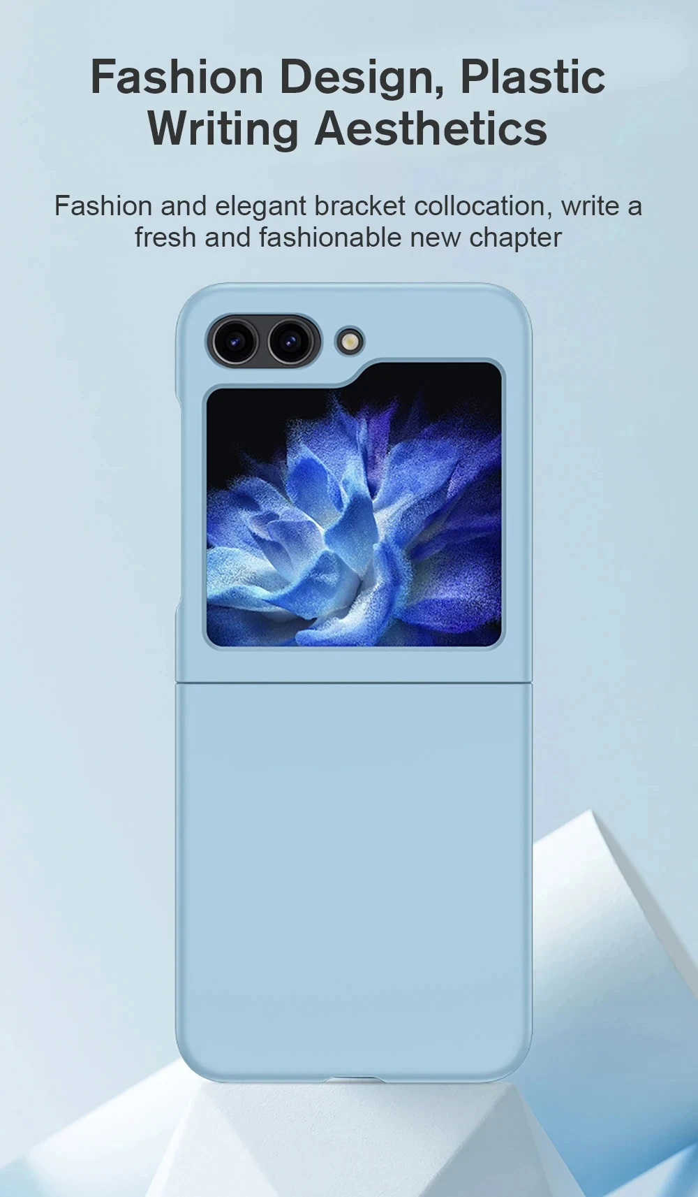 Foldable Screen-Friendly Case with Full Lens Protector - Skin-Friendly Back Cover