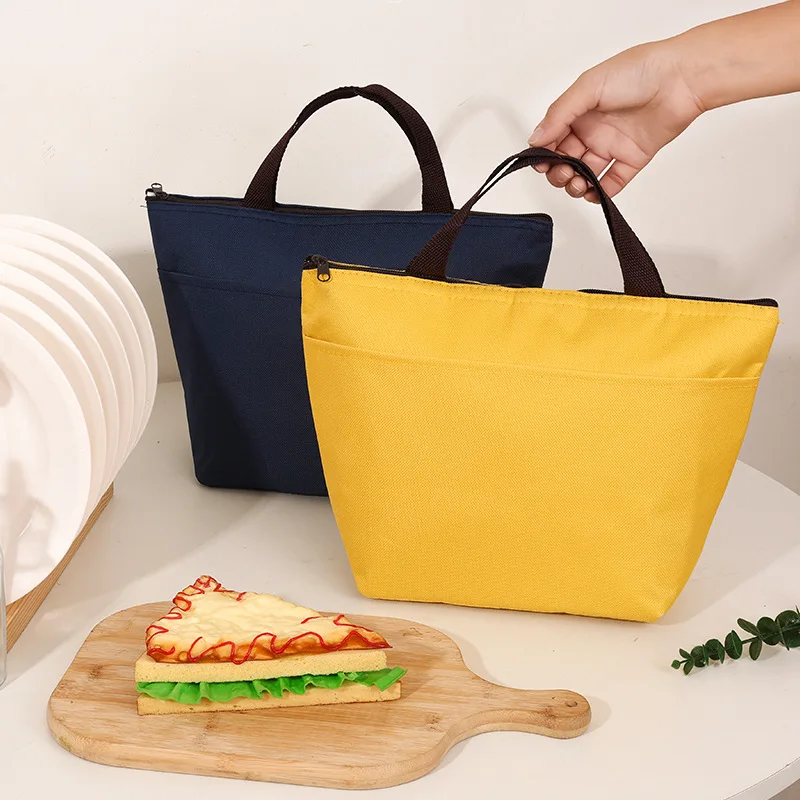 Multicolor Oxford Cloth Portable Lunch Bag Thermal Insulated School Picnic Bento Box Cooler Bag Food Fresh-Keeping Storage Pouch portable fresh keeping box fruit container plastic bento lunch box kitchen heatable food crisper storage box picnic camping case