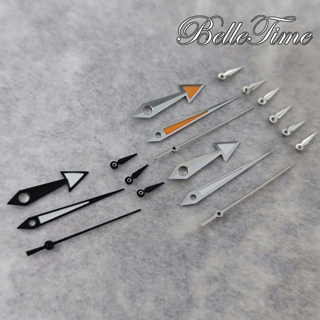 Silver and Orange Luminous Watch Hands - Premium Accessories