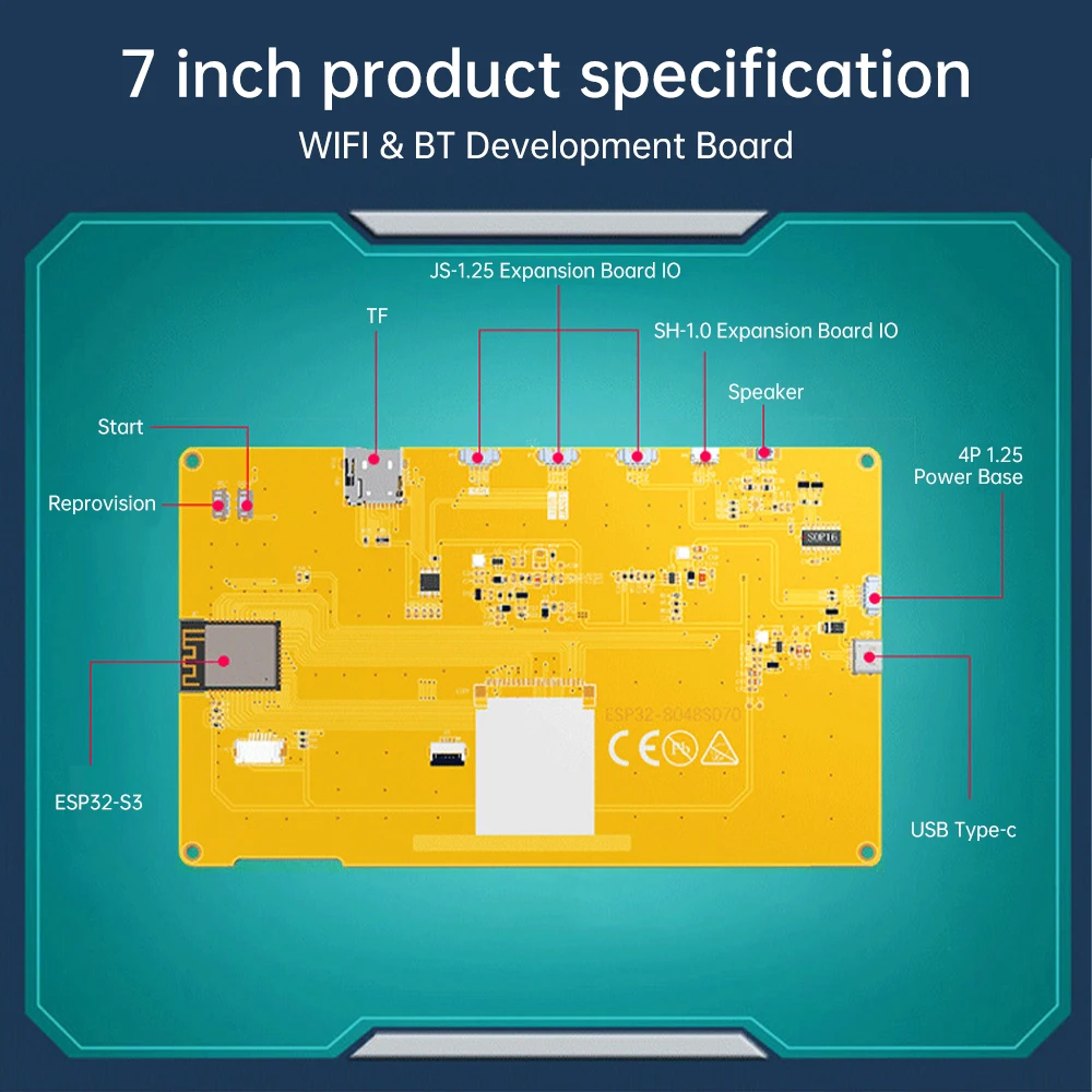 5-Inch IPS RGB/7-Inch TN RGB Smart Capacitive Touch Display with WiFi & Bluetooth 800x480