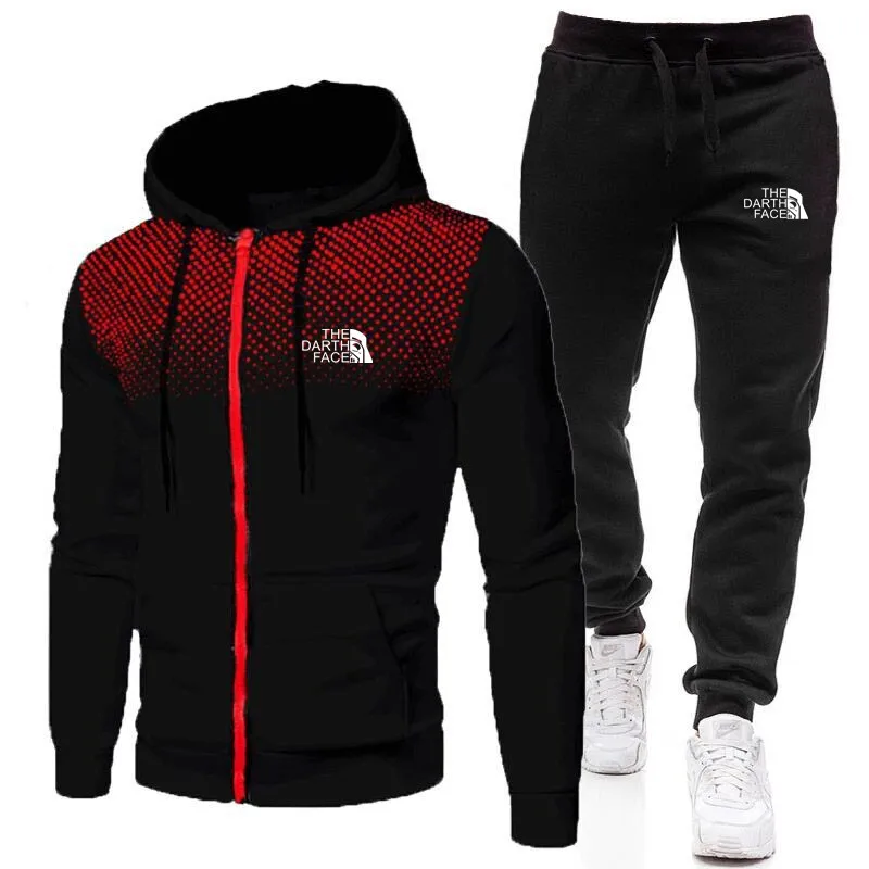Spring And Autumn New Brand Men's Suit Hoodies Sweatshirt And pants Two Piece Sets Track And Field Running Fitness Clothes