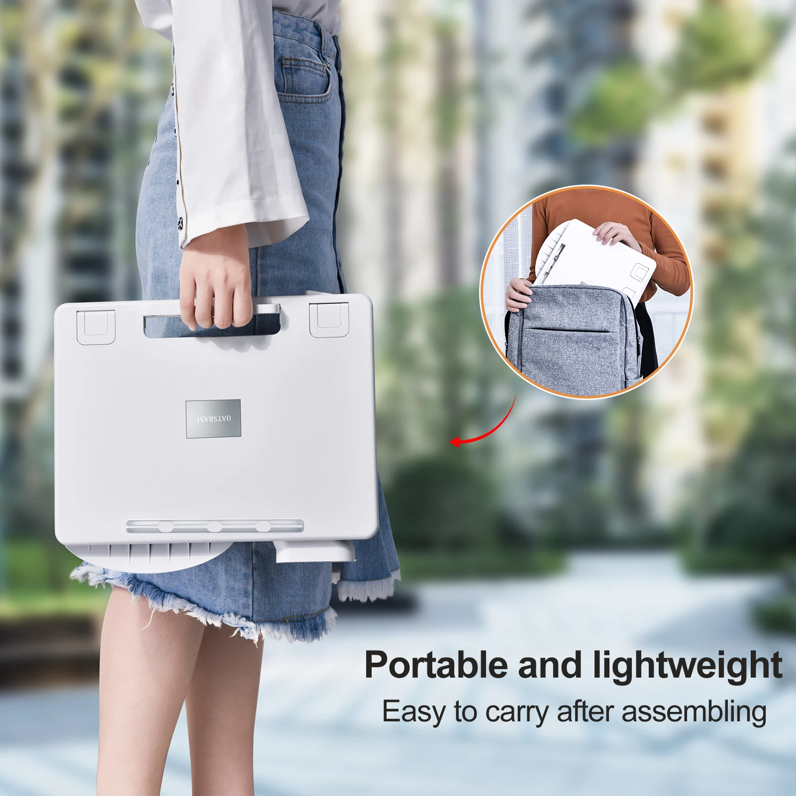 Eary Laptop Stand for Desk Kids Reading Stand Page Clips Tablet Holder Computer Riser for Macbook Notebook Portable Stable Base