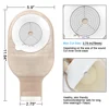 70mm 10pcs Bags One  Piece Ostomy Supplies Colostomy Bags Drainable Pouches with Hoop and Look Stoma Care 2