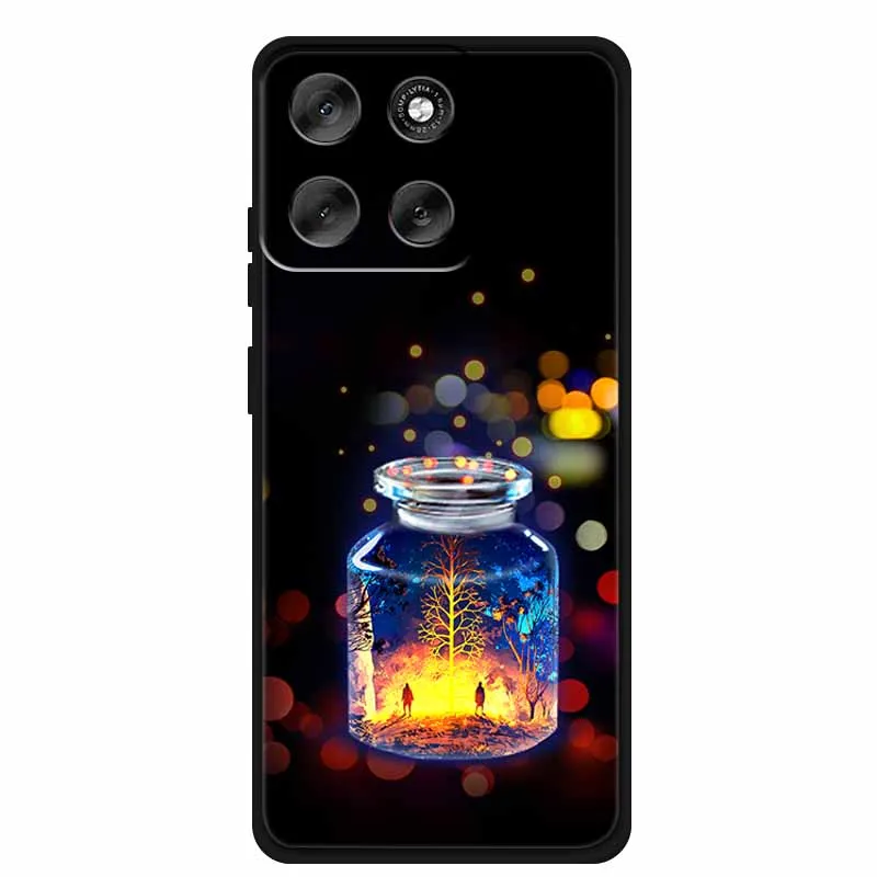 Luxury Silicone TPU Etui Cover - Soft Pink Anime Back Case