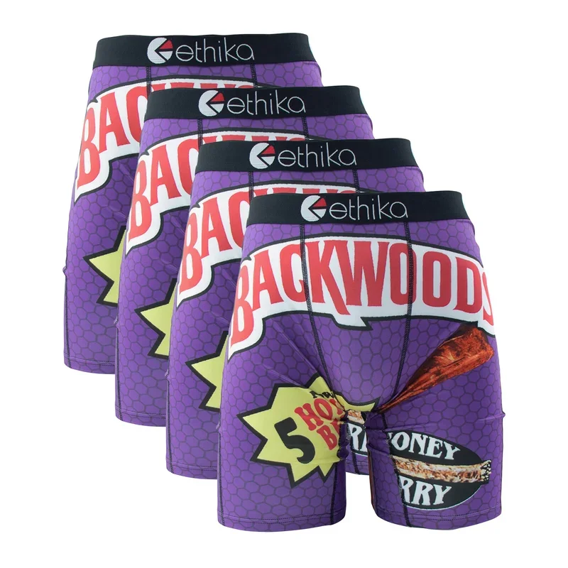 4PCs Ethika Sexy Men Underwear Boxer Shorts Fashion Printed Panties Lingerie Man Underpants Boxershorts Plus Size Boxers Briefs 5