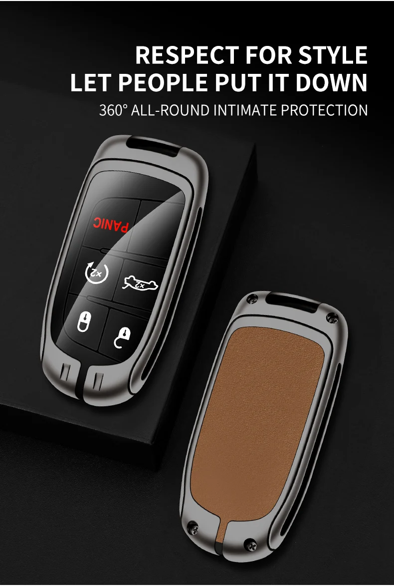 Custodia per chiave a distanza per auto in lega di zinco Fob per Jeep Renegade Grand WK2 Cherokee Dodge Challenger Ram Charger 1500 Chrysler Journey 8 Custodia per chiave a distanza per auto in lega di zinco Fob per Jeep Renegade Grand WK2 Cherokee Dodge Challenger Ram Charger 1500 Chrysler Journey - S97f700d6d78b4e8a9fc9c260c3eb34e1d