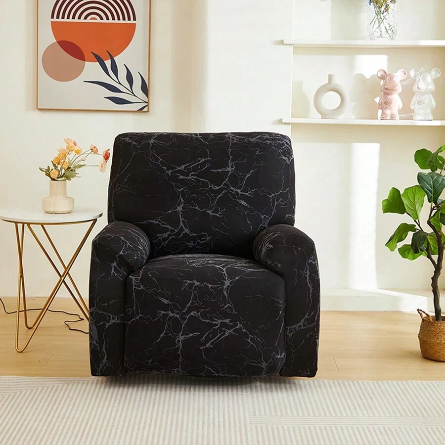 Printed Elastic Recliner Slipcover for Home Decor - Multiple Piece Set
