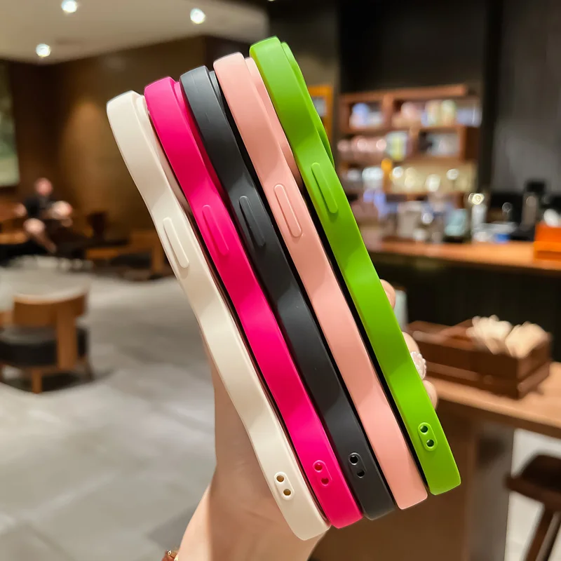 Wave Edge Solid Color TPU Soft Phone Case - Sleek and Durable Back Cover