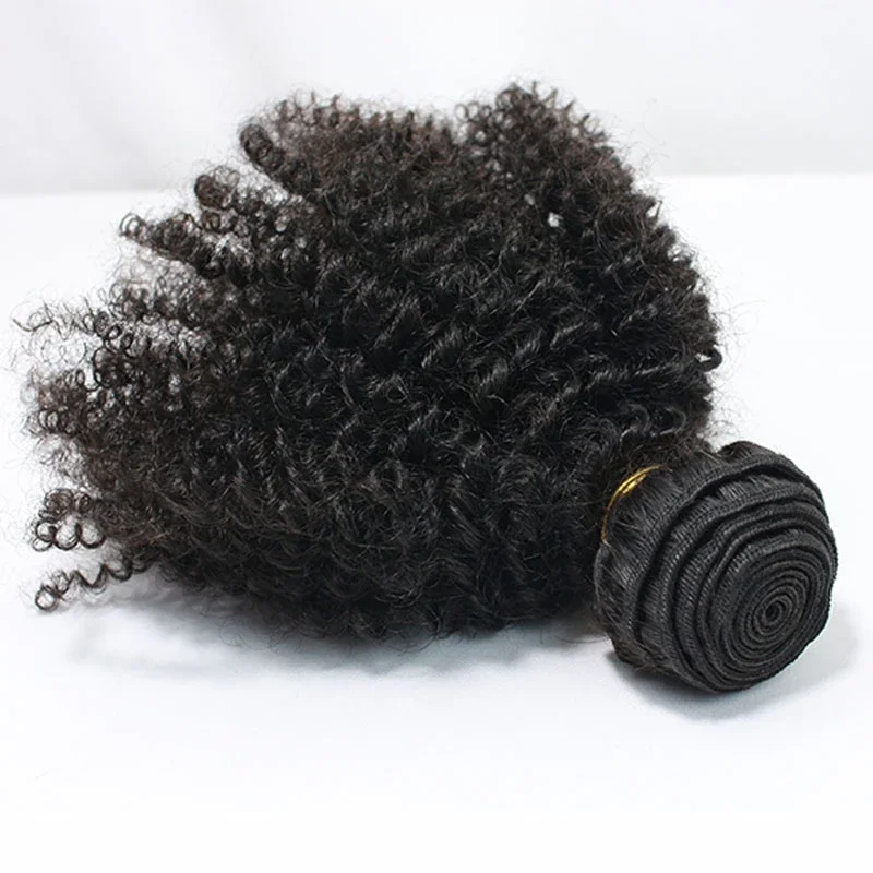 Eseewigs Human Hair Weft Afro Kinky Curly Brazilian Hair Weave Bundles Remy 4B 4C Human Extensions 1 or 3pcs Double Weft Weave human hair extensions