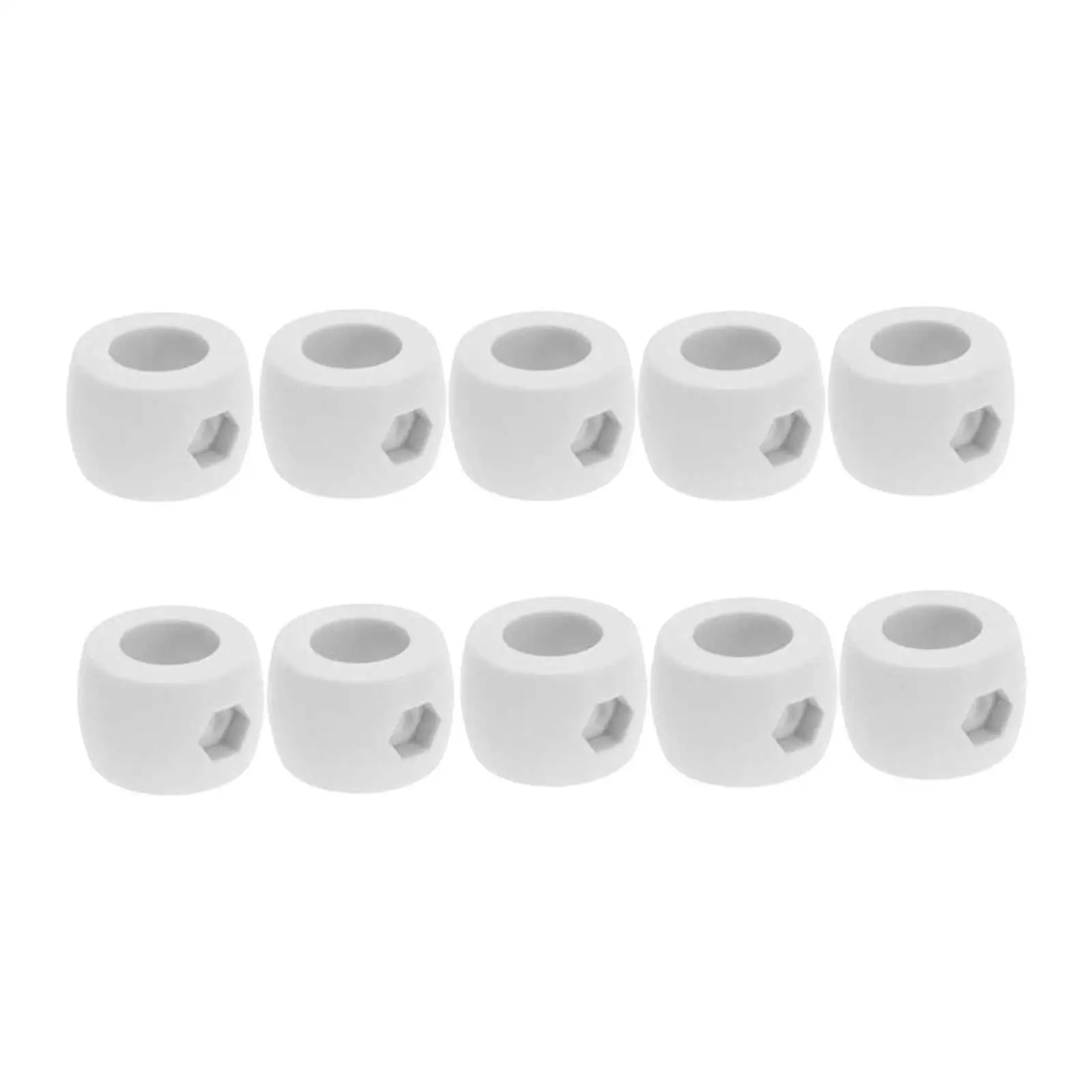 10x Table Football Goal Bar Stop Rings Game Parts Easy Install Plastic Bumper Precision Fit Tabletop Soccer Goal Rod Positioner