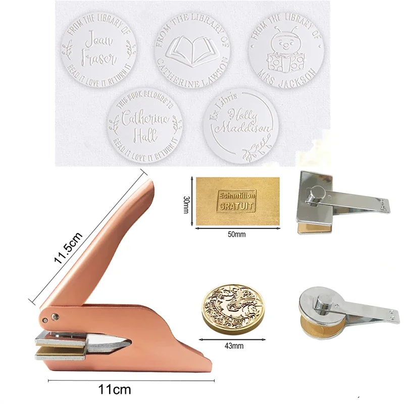Book Embossed Stamp Book Embossed Stamp Personalize Bookworm Embossing Wedding Invita Initial Letter Customiziton Embosser Seal