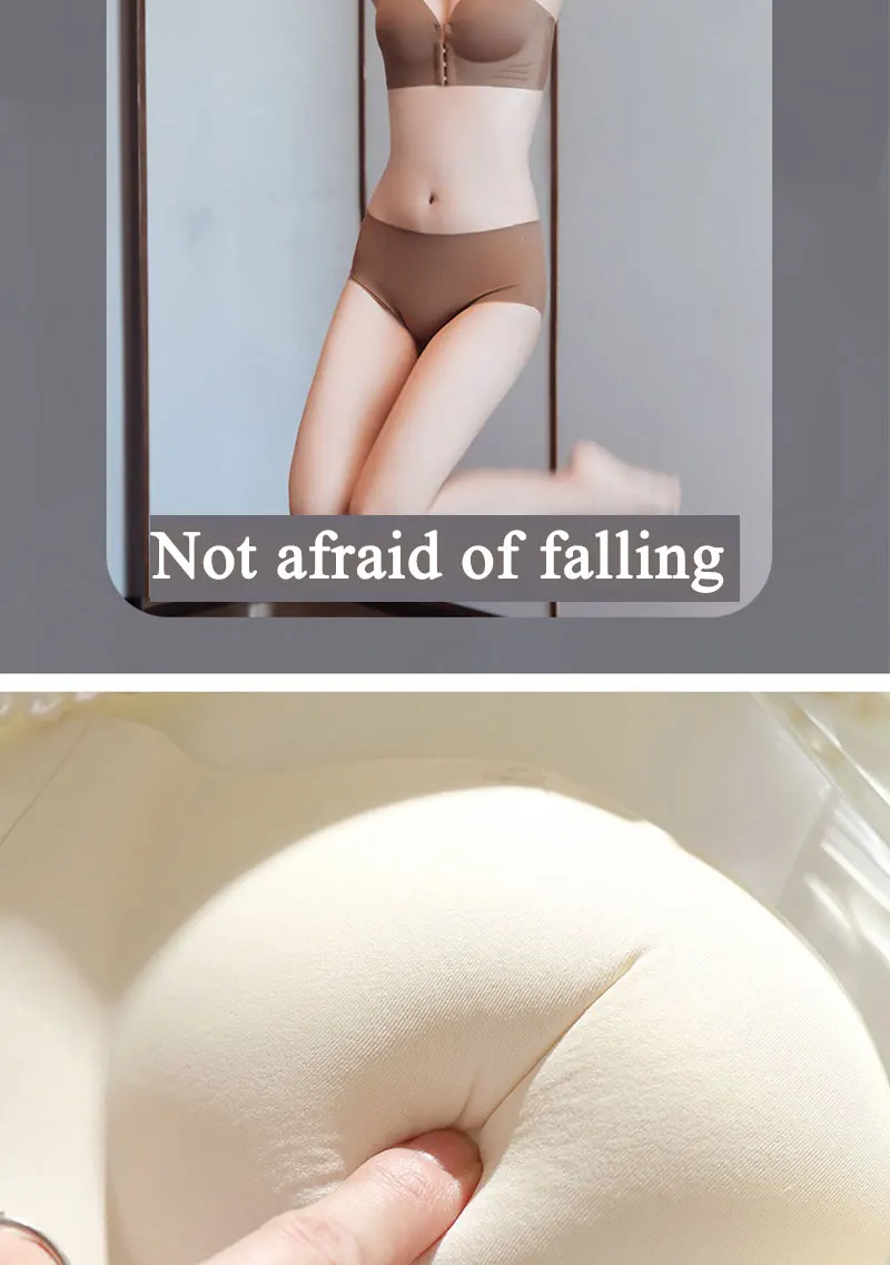 1Pc Sexy Front Closure Sexy Push Up Bra Women Invisible Bras Underwear Lingerie For Female Brassiere Strapless Seamless Bralette
