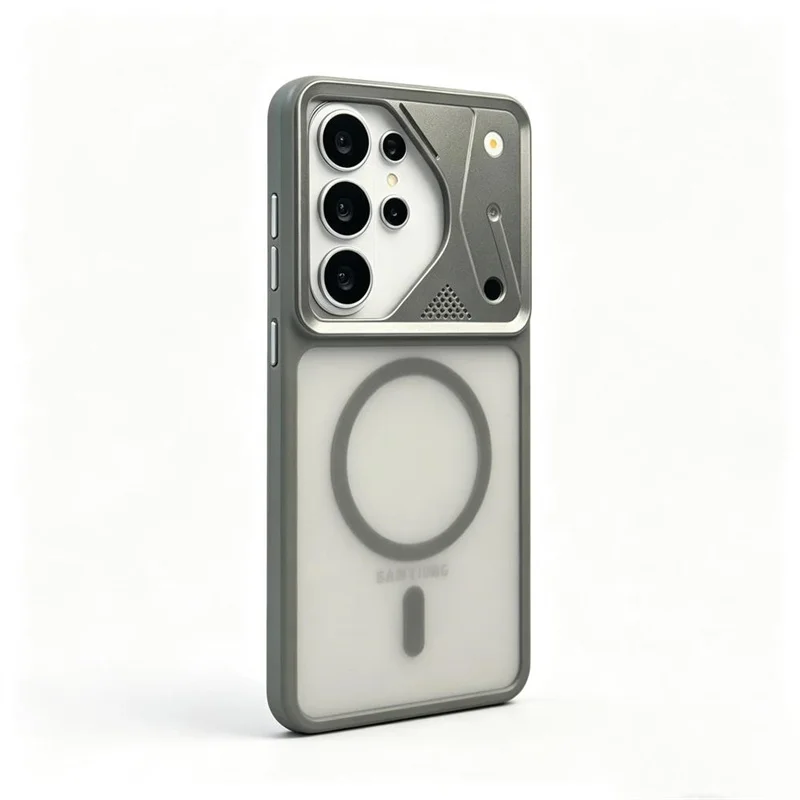 Matte Armor Magnetic Wireless Charging Phone Case - Translucent Shockproof Cover