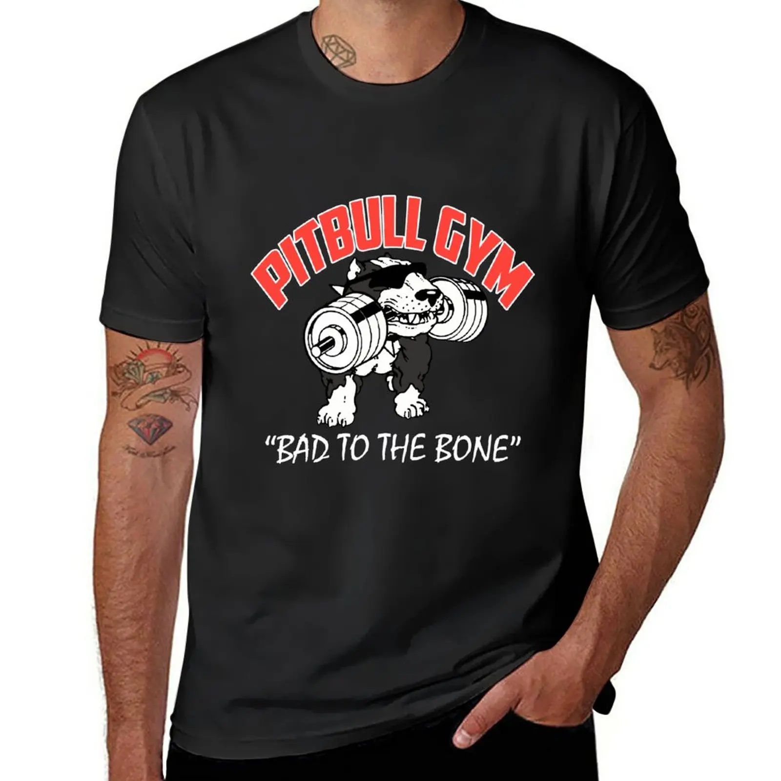 

New PITBULL GYM T-Shirt tops quick drying t-shirt black t shirt mens clothing