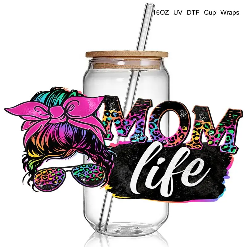 10+Fashion Flower Best Mom Ever 3D UV DTF Cup Wraps Transfer