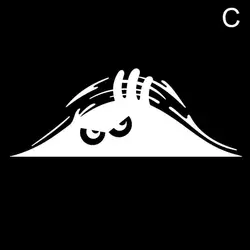 Reflective Peeping Door Slit Decal for Car Headlight Decoration (White)