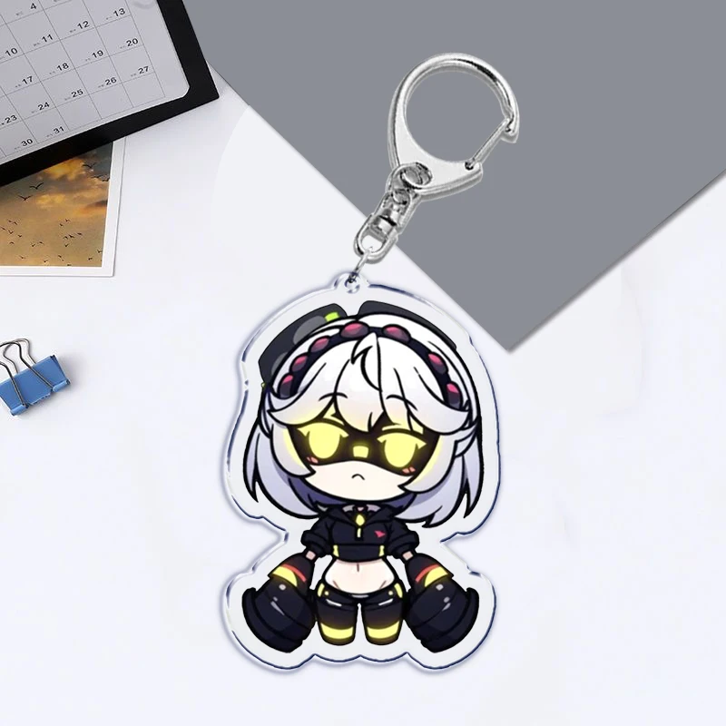 Anime Drones Cool Uzi Key Chain Keychains Ring for Accessories Bag Graffiti Tv Show Pendant Keyring Jewelry Fans Gifts Cartoon images - 6