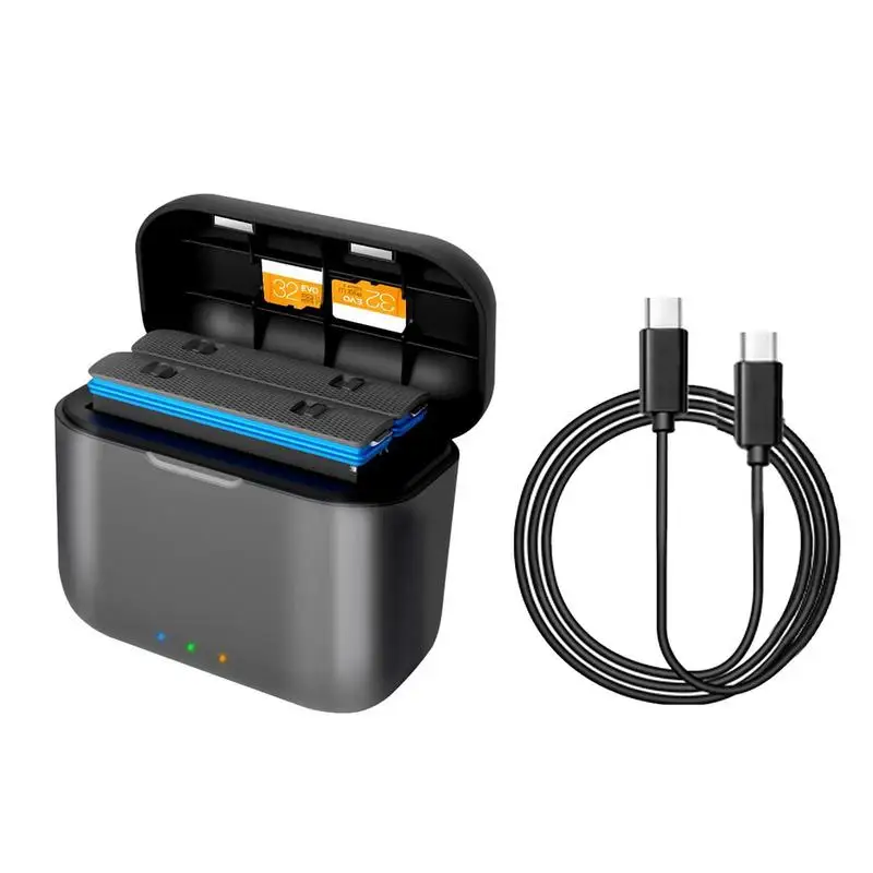 Newe Battery Fast Charger Hub Con Cavo Di Ricarica Supporto Di Ricarica Compatibile Per Insta 360 Action Camera X3 Power Accessories