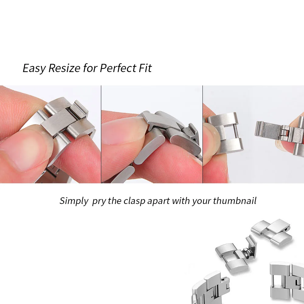 Enhanced Alloy Smart Watch Strap, 20mm Band