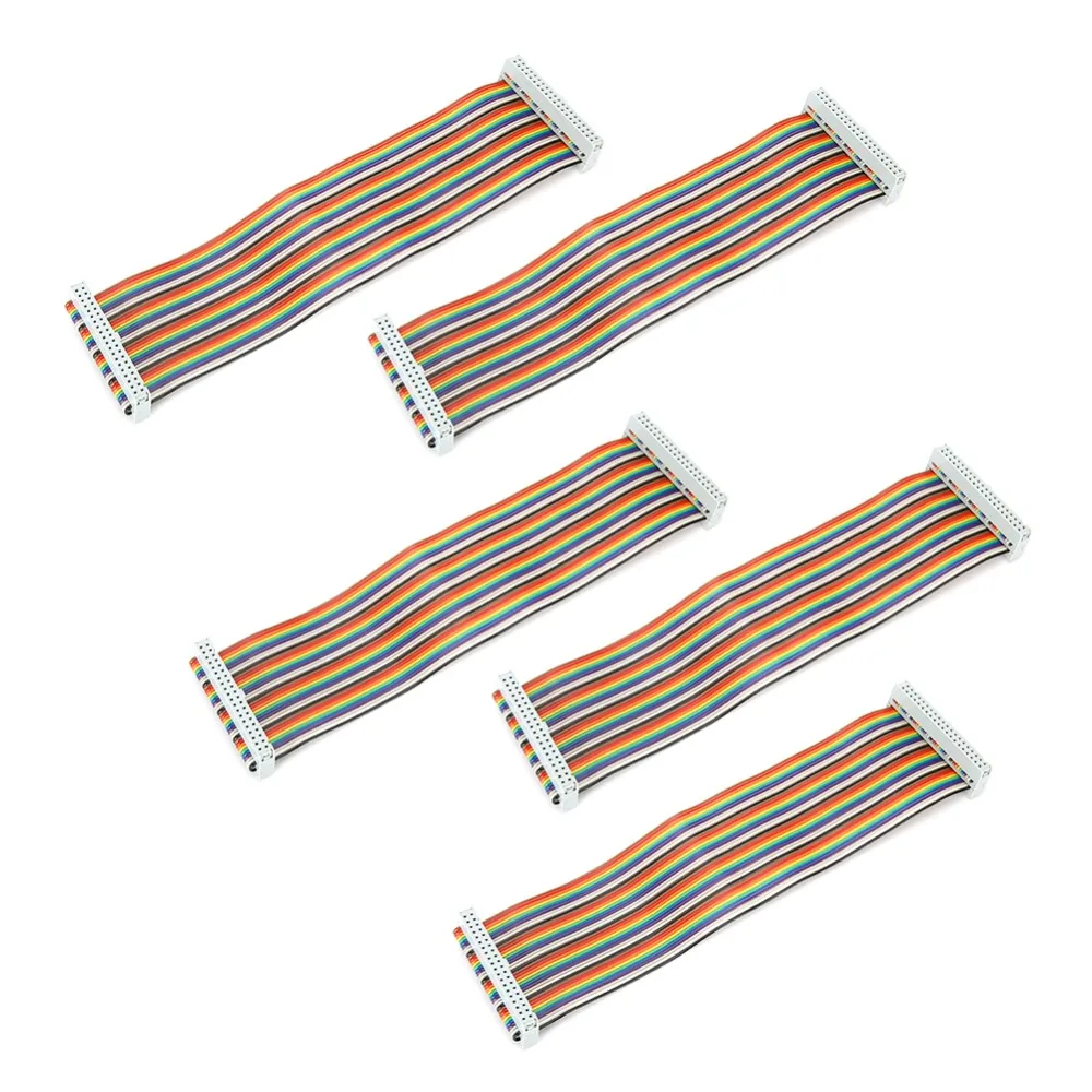 5PCS 실용적인 20cm GPIO 케이블 암-암 40핀 라즈베리 파이 케이블용 ..