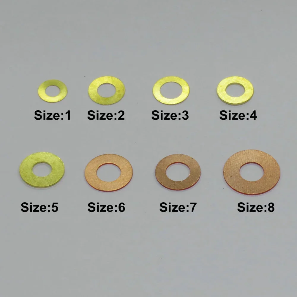 8SizesFoldingKnivesBrassBronzeWasherPivotPinWashersforKnife