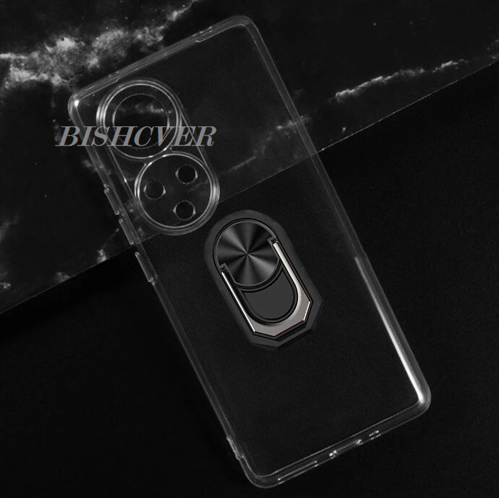 Enhanced Back Ring Holder Phone Case with TPU Soft Silicone Cover