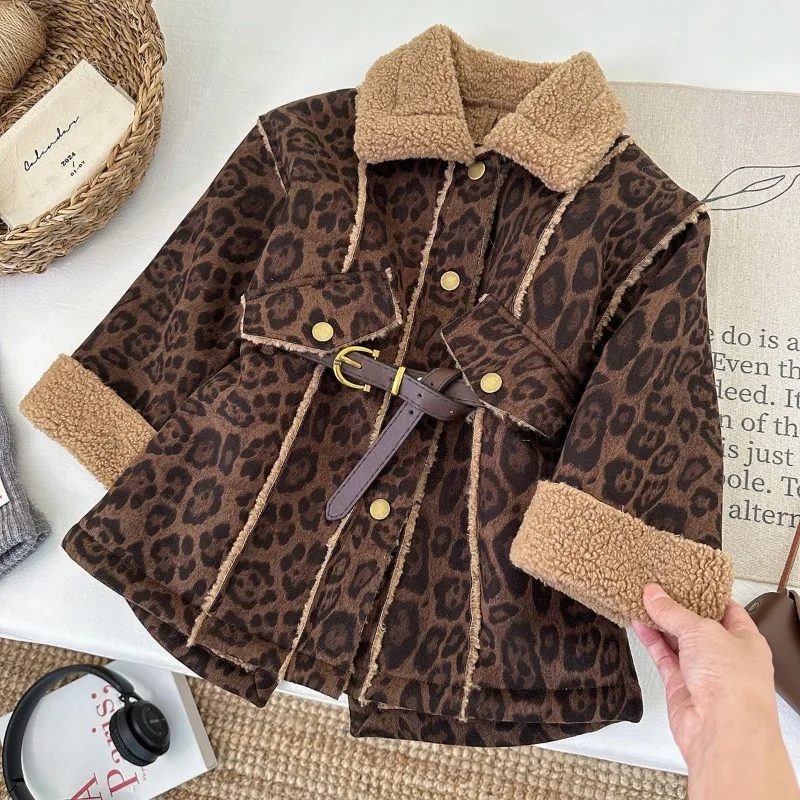 Girls' printed cotton jacket side view