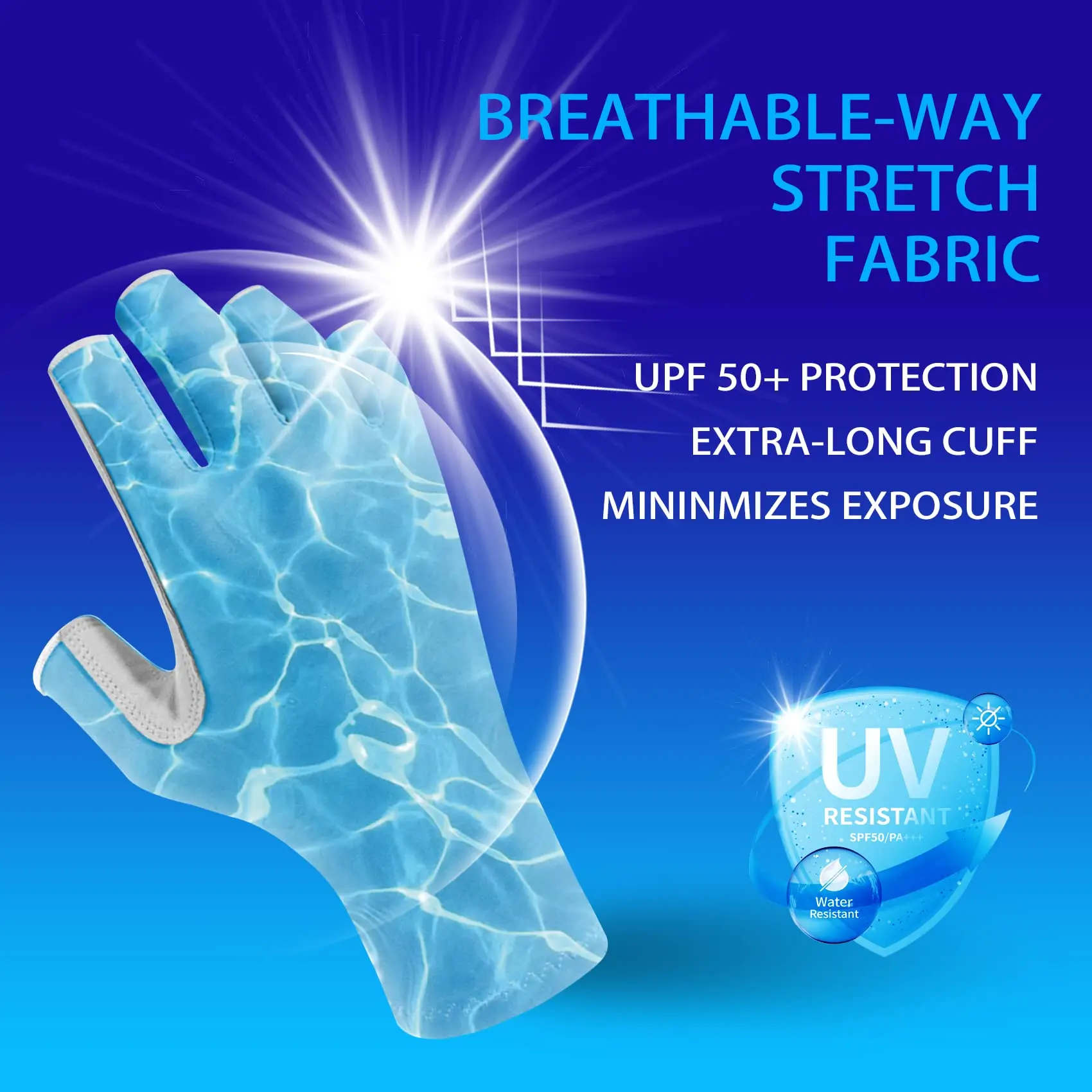 UPF 50+ Fishing Gloves Fingerless Anti-slip Women Gloves Quick-dry Breathable Cycling Boating